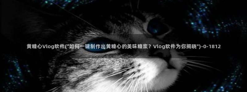 糖心8：黄糖心Vlog软件(\